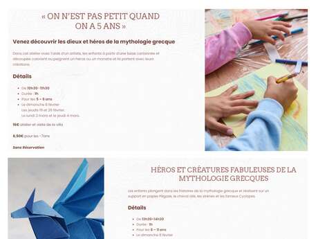 Ateliers créatifs à la Villa Kérylos