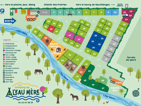 Aire Camping-Car au Camping de l’Eau Mère