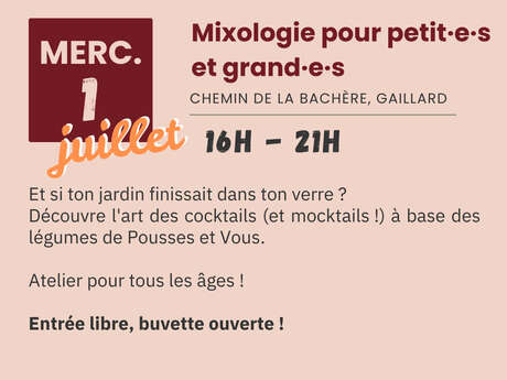 Mixologie pour petit-e-s et grand-e-s