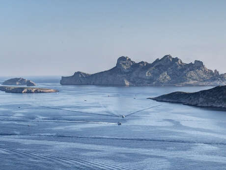 JO : Catamaran à voile dans les Calanques. Départ Mucem.