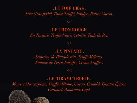 Menu diamant noir