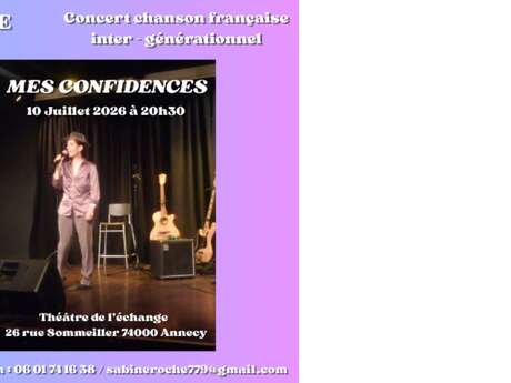 Concert : Mes confidences