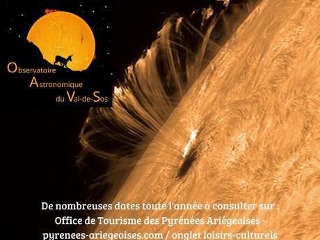 Bajo el sol a través de un telescopio