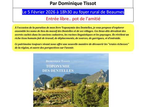 Conférence : A travers les noms de lieux des Dentelles