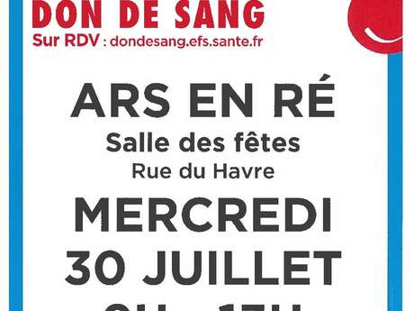 Don du sang à Ars-en-Ré