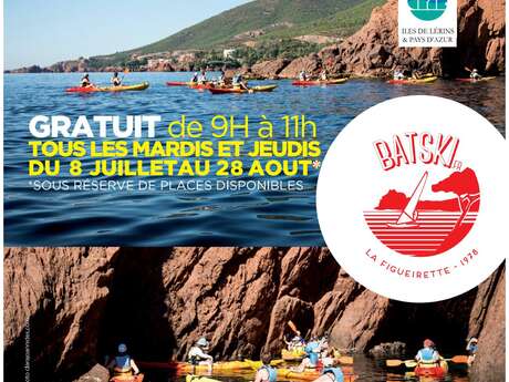 Kayak en groupe dans les coins secrets de l'Estérel