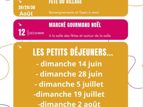 Les petits-déjeuner du comité des fêtes de Miramont