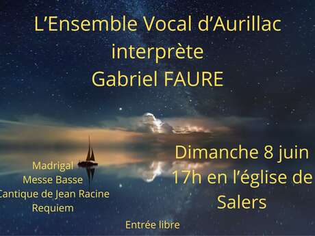 Concert "Gabriel FAURE'" par l'Ensemble Vocal d'Aurillac