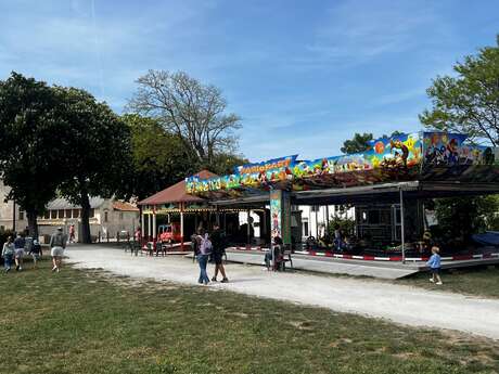 Carousel and Mario Kart bumper cars