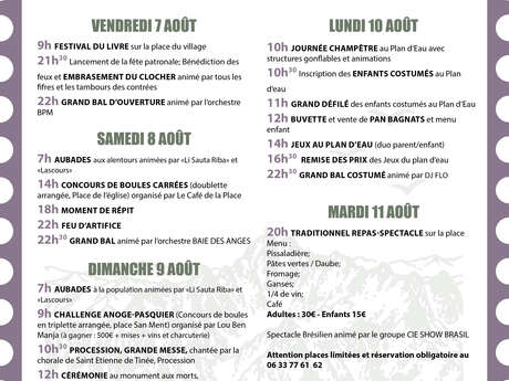 Fête patronale de St Etienne de Tinée
