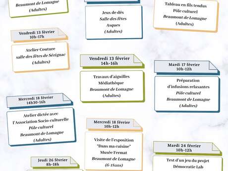 Ateliers EVS - Programme Février 2026