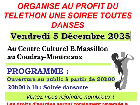 Soirée toutes danses au profit du Téléthon
