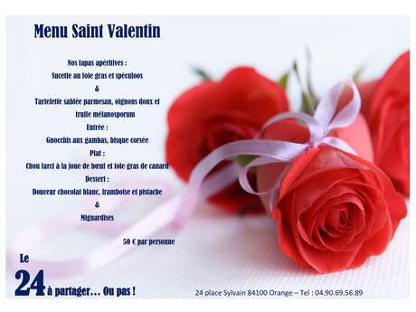 La Saint Valentin au restaurant Le 24