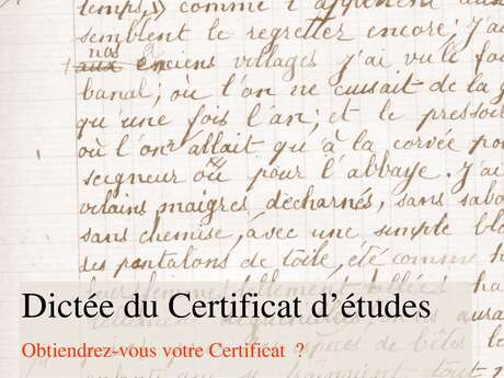 Certificate of Studies dictation