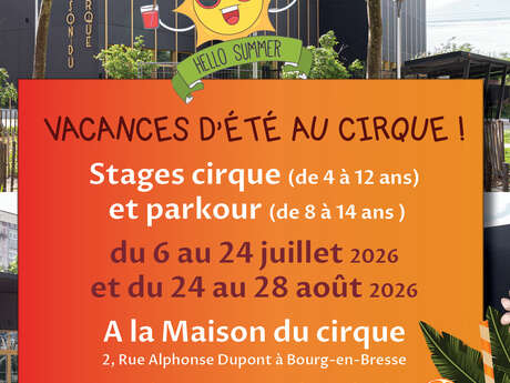 Stages cirque et parkour en juillet et août