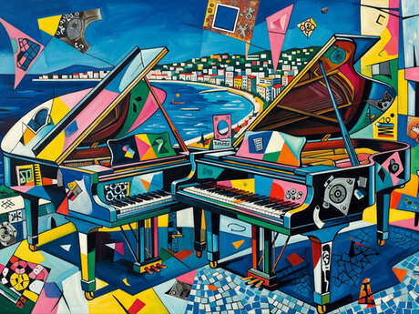 Deux pianos, cinq pianistes pour la Fashion Week