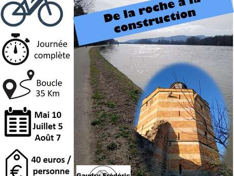 Balade géologique et nature à vélo électrique : Trévoux - Voie Bleue - Monts D'Or