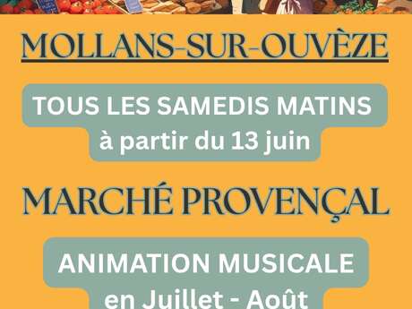 Petit marché du samedi matin à Mollans sur Ouvèze
