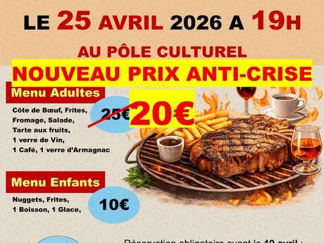 Côte à l'os de l'Amicale des Pompiers de Cazaubon