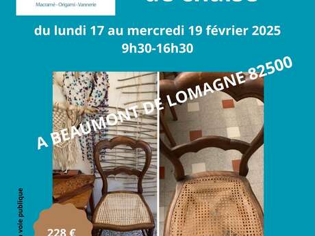 Stage cannage traditionnel de chaise - 3jours