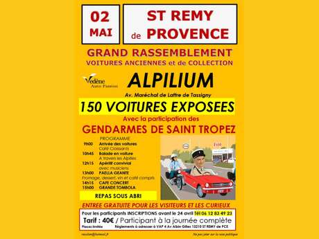 Gathering of vintage and classic vehicles