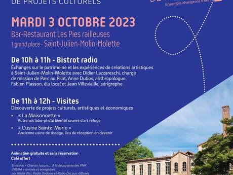 Bistrot radio et visite de projets culturels piraillons Bistrot radio et visite de projets culturels piraillons