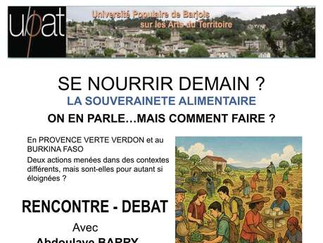 Rencontre débat : se nourrir demain ? la souveraineté alimentaire
