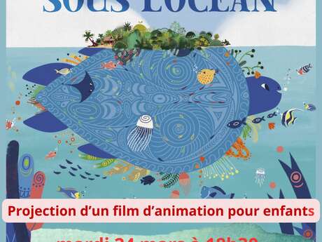 Projection d'un film d'animation pour enfant