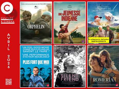 Culture & Cinéma : programme du mois d’avril 2026