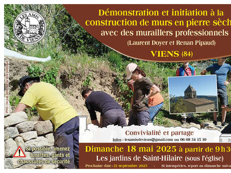 Démonstration et initiation à la construction de murs en pierre sèche