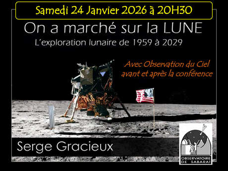 Conférence "On a marché sur la Lune" et observation du ciel