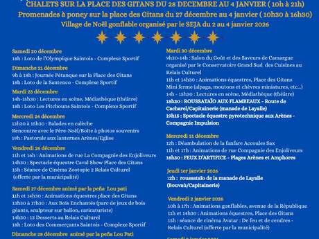 Festivités de Noël et Jour de l'An