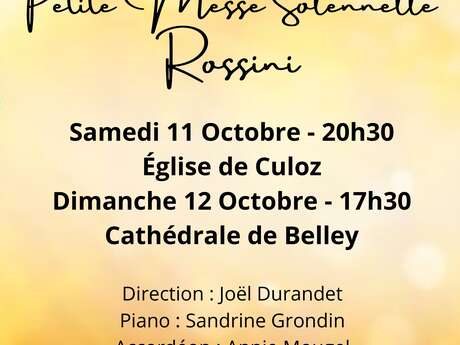 Concert de la chorale Chantelouve : la petit messe solennelle de Rossini à Culoz