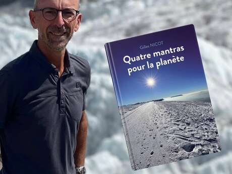 Dédicace par Gilles Nicot de son livre "Quatre mantras pour la planète".