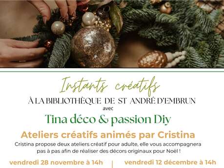 Ateliers créatifs "Tina déco & passion Diy"