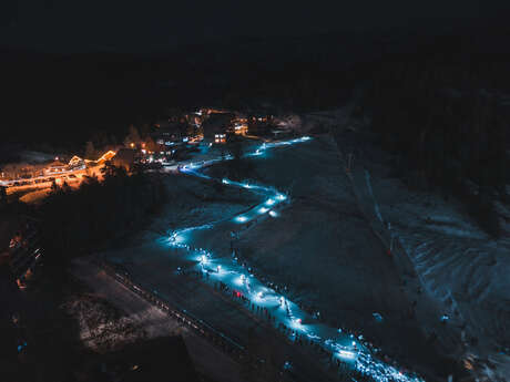 Session glisse nocturne à La Joue du Loup