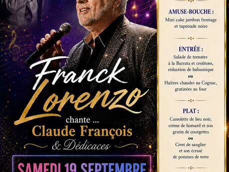 Dîner concert spécial Claude François avec Franck Lorenzo