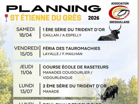 Camargue races in the St Etienne du Grès bullring 2026