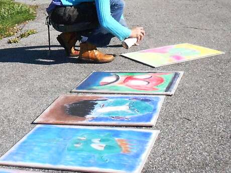 Pastels et Tableau en relief : Portraits de Troll