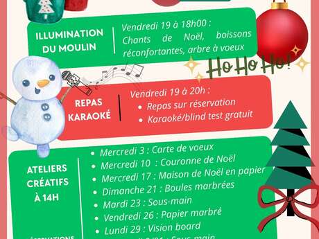 Le Moulin Richard de Bas fête Noël