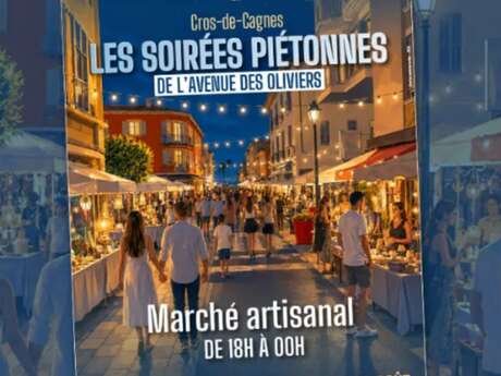 The Avenue des Oliviers pedestrian evenings