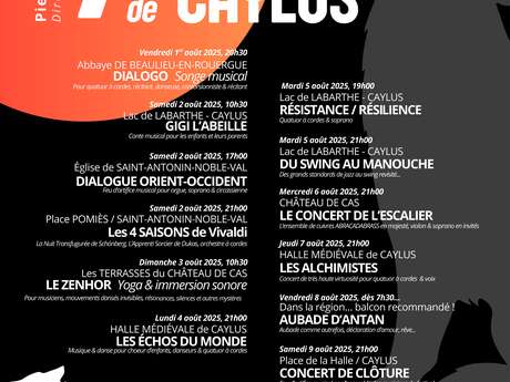 7e Festival de Caylus - LES ÉCHOS DU MONDE, musique et danse