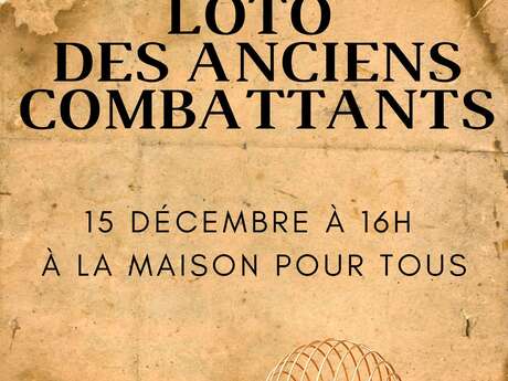 LOTO des Anciens Combattants Du 24/11/2024 au 26/1/2025