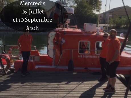 Visite de la vedette de la SNSM de Martigues (Socitété Nationale de Sauvetage en Mer)