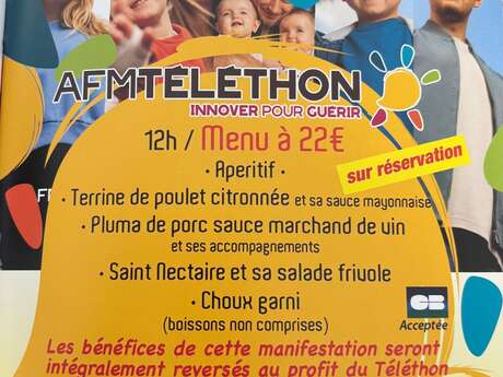Déjeuner dansant caritatif - AFM Téléthon