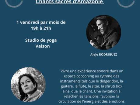 Yin yoga, live muziek en heilige Amazone gezangen met Nadège Bressy