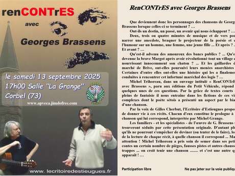 Concert "RenCONTrES avec Gorges Brassens"