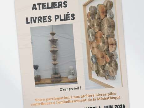 Atelier livres pliés à la médiathèque