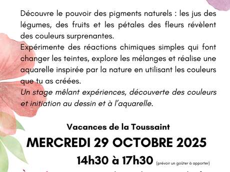 Stage aquarelle pour les enfants : les secrets des pigments naturels
