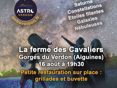 Soirée astronomie à la ferme des Cavaliers